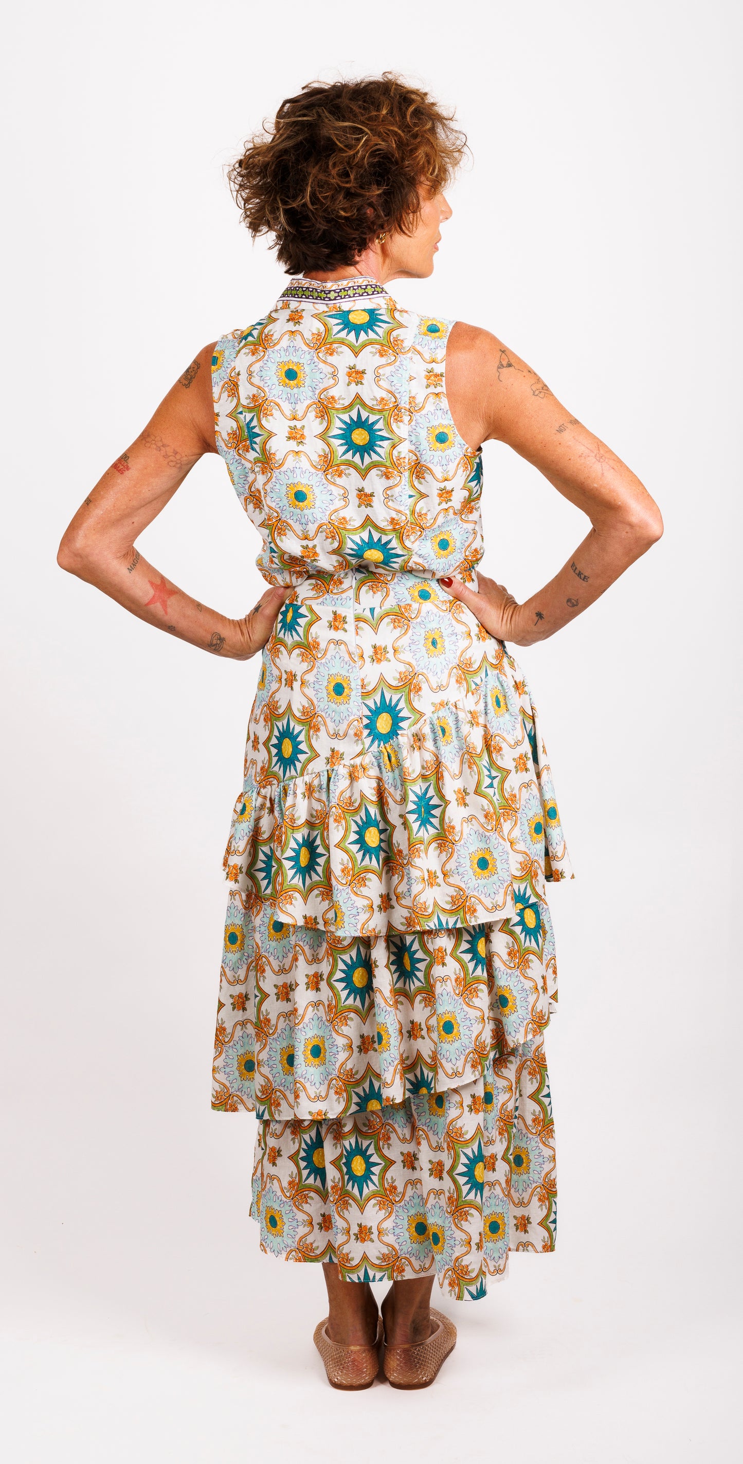 Teneriffe Sleeveless Shirt - Eumundi Print
