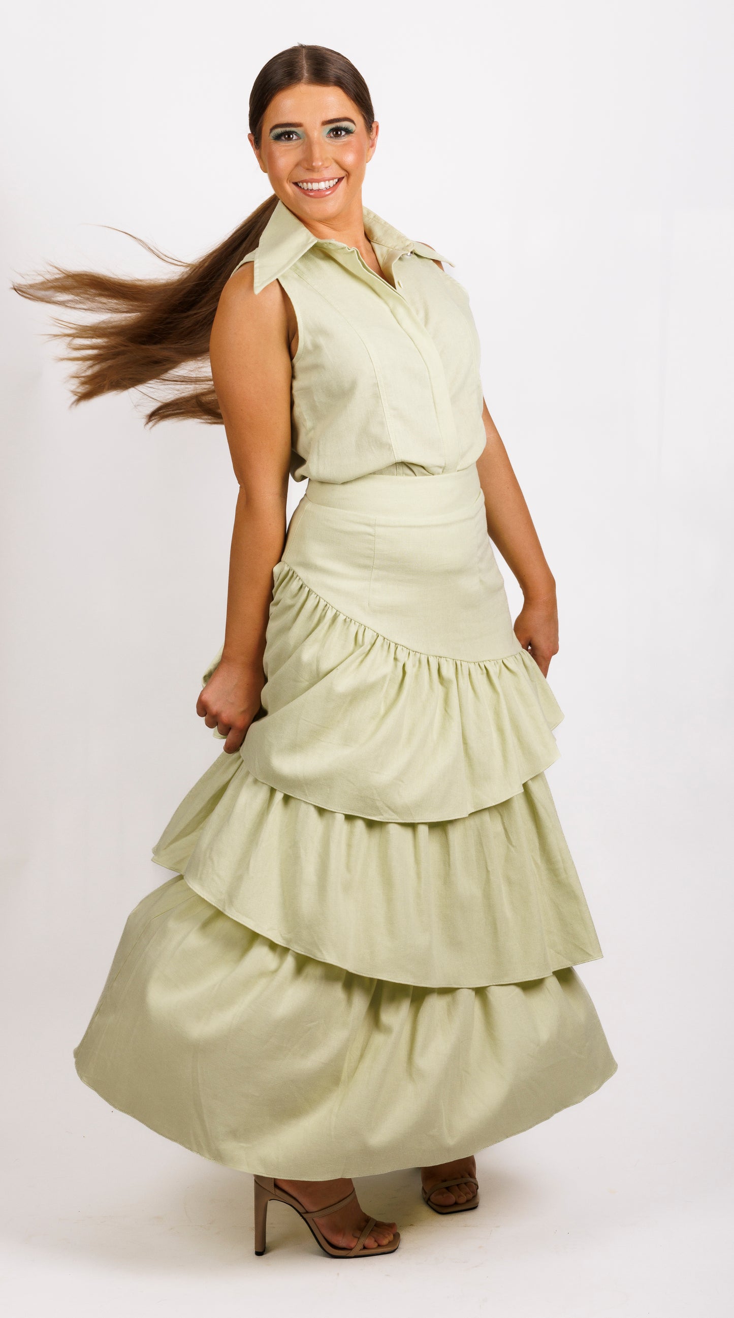 Teneriffe Sleeveless Shirt - Pistachio